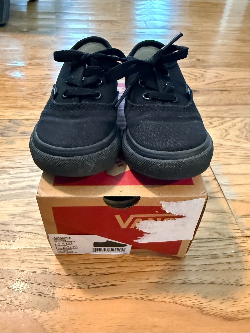 Vans Kids Black Canvas Lace-Up Sneakers - Boys/Girls